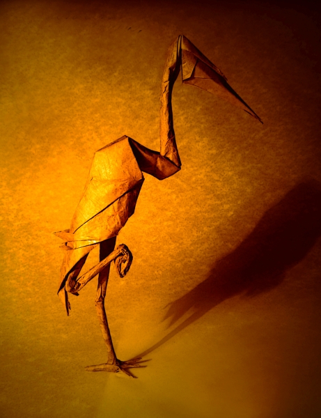 Héron cendré, origami©Sébastien Limet